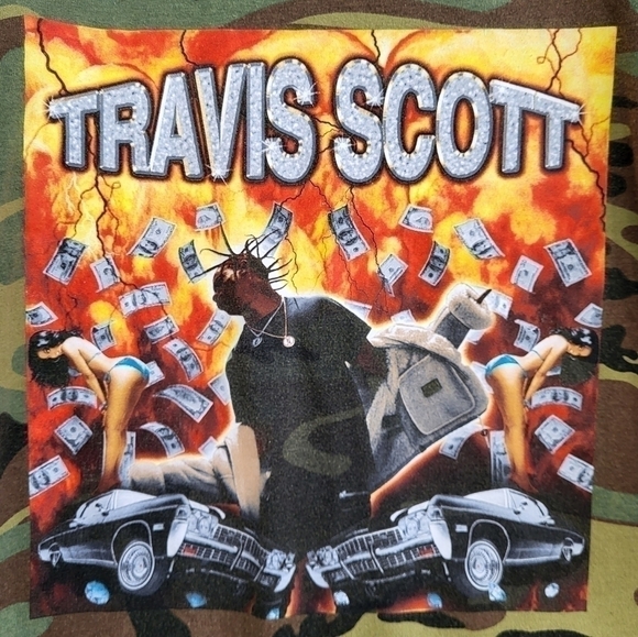 TRAVIS Scott x Diamond Supply Camoflauge Graphic Tee Shirt Small - Picture 6 of 8